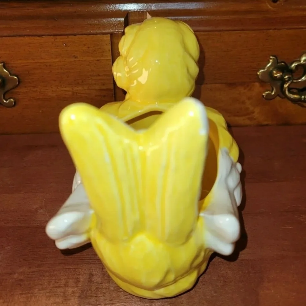 ARDCO Yellow Duck Ducky Chick or Chicken Ceramic Planter Pot or Vase VTG 1950's - Picture 7 of 10